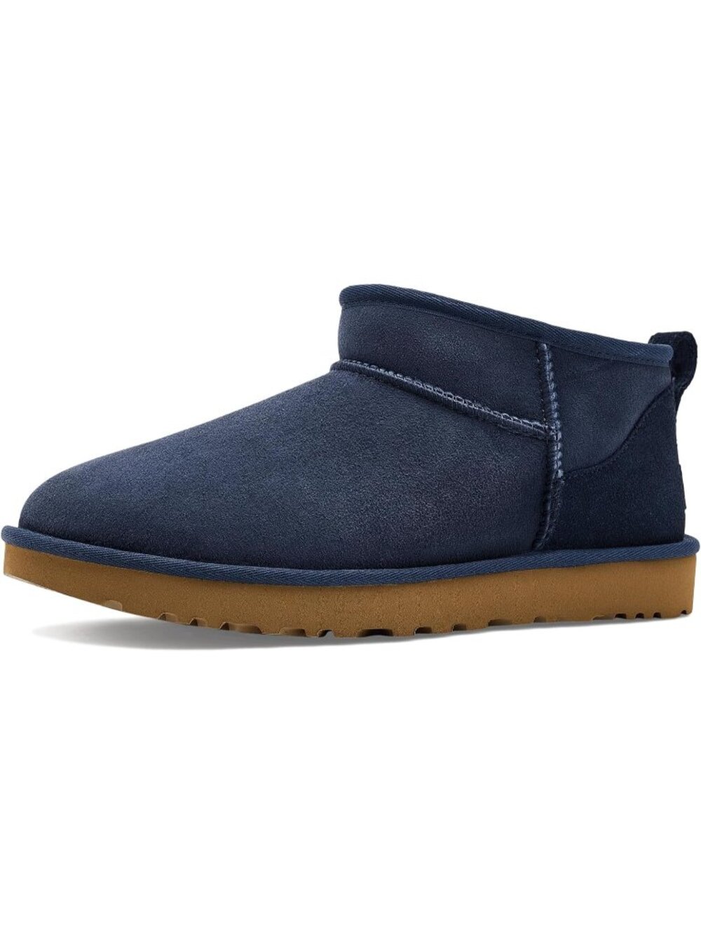 Ugg Women's Dark Indigo Round Toe Imported Classic Ultra Mini SOLID Ankle Boots